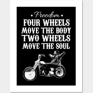 Two Wheels Move The Soul Bike Lover Gift Posters and Art